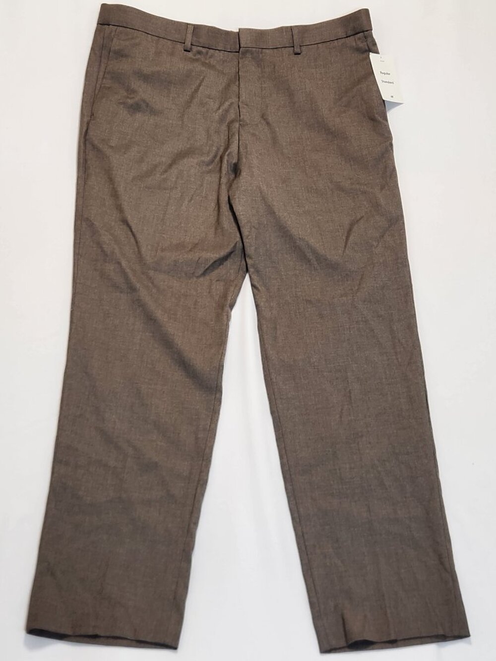 H&M NWT Brown Heathered Regular Fit Dress Pants Trousers 40R 39x31